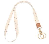 Knagsfa Lanyards for Keys, Neck Lanyards for ID Badges with Metal Hook, Cute Lanyard Keychain for Women, Orange Heart