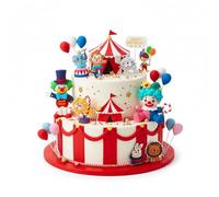 Knana 18Pcs Circus Cake Toppers Circus Theme Party Decorations for Carnival Baby Shower Birthday Party Supplies
