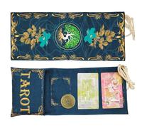 Knana 2Pcs Tarot Card Holder Linen Tarot Bag with Tree Pattern Tarot Accessories Tarot Card Bag (Tree)