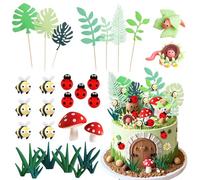 Knana 30Pcs Bug Birthday Party Decorations Bug Cake Topper Insect Cake Topper Insect Party Decorations