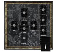 Knana 3Pcs Tarot Card Cloth Tarot Mat Celtic Cross Tarot Cloth for Reading (Gray Black)