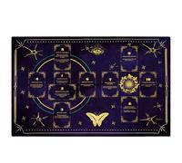 Knana Altar Cloth Purple Butterfly Tarot Mat Tarot Cloth for Reading with Celtic Cross Pattern