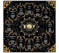 Knana Altar Cloth Velvet Tarot Cloth Constellation Tarot Mat for Reading