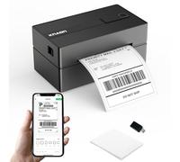 KNAON Bluetooth Thermal Label Printer, 4x6 Wireless Thermal Shipping Label Printer for Small Business, Compatible with iPhone,Android,Windows,Mac,Chromebook -Works with Ebay Shopify USPS&More, Black