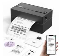 KNAON Bluetooth Thermal Label Printer, 4x6 Wireless Thermal Shipping Label Printer for Small Business, Compatible with iPhone,Android,Windows,Mac,Chromebook -Works with Ebay Shopify USPS&More, Black