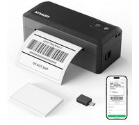 KNAON Shipping Thermal Label Printer, 4x6 Portable Label Printer, Bluetooth Label Maker for Small Business, Support iPhone,Android,Windows,Mac,Chromebook,Works with USPS, Ebay,Shopify&More, Black