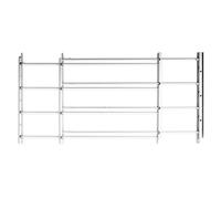 Knape & Vogt John Sterling 4Bar Basic Fixed Window Guard,14x14-24 Inches White, Steel, Black, 4-Bar: Width 24" to 42"-Max Height: 18"
