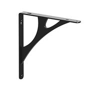 Knape & Vogt Shelf-Made D x 1 in. W x 10 in. H Black, Alloy Steel, Decorative Shelf Bracket, 500 lbs