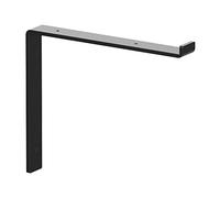 Knape & Vogt Shelf-Made Silverton Decorative Shelf Bracket, Black, 12-inches, Alloy Steel