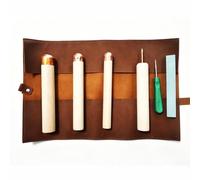 Knapping Tool Kit for Flint, Copper Hammers & Pressure Flaker, Ideal for Beginners & Experts, Includes Leather Carry Roll, Perfect for Stone Age Crafting