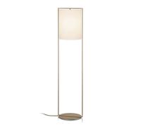 Knapstein Alva floor lamp, bronze effect white lampshade dim