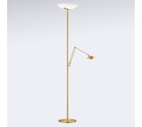 Knapstein LED uplighter Lya with reading light in matt brass