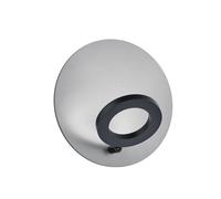 Knapstein Meggi nickel LED wall lamp, Ø 30 cm, gesture-controlled, metal