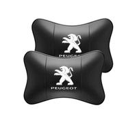 KNAUDMDM 2 Pcs Car Headrest Pillow, for Peugeot 207 307 107 407 507 508 408 308 206 406 1008 5008 3008 Memory Foam Car Neck Support for Driver or Passenger, Adjustable Strap, Washable Cover