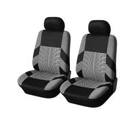KNAUDMDM Car Seat Covers, for Renault Captur 2013-2025 Car Seat Covers Front Pair, 3D Tire Tracks Embossed Automotive Interior Covers, Airbag Compatible,D