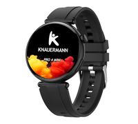 Knauermann PRO 4 MINI (2026) Round Black - ECG Health Watch Blood Pressure, Wrist and Blood Oxygen, Sleep Analysis, Telephony, IP67, Black Silicone