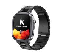 Knauermann - PRO 4 Ultra - Black, Square, Titanium Bracelet Black with Call & SOS Function - Phone Function, Pulse, Blood Pressure, HRV, Sleep Analysis - for Men and Women