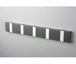 Knax Lite wall coat rack horizontal 5 hooks GREY Loca SINGLE PIECES