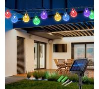 Knayis 100LED Solar Garden Lights,12M/39Ft Solar String Lights Waterproof,8 Modes Indoor/Outdoor Fairy Lights for Garden Yard Patio Gazebo Camping Party Christmas Decorations(Multi-Coloured)