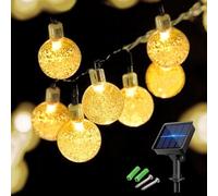 Knayis 50LED Solar String Lights Outdoor Garden,8 Modes Garden Lights Solar Powered Waterproof,7M/23FT Fairy Lights for Garden Patio Yard Wedding Parties Camping Decorations(Warm White)