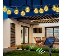 Knayis Solar String Lights Outdoor Garden,8 Modes 100LED Solar Powered Garden Lights Waterproof,12M/39Ft Fairy Lights for Garden Patio Yard Parties Wedding Christmas Decorations(Warm White)
