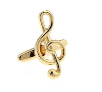 KnBoB Men Cufflinks Music Note Gold Cufflinks Gift For Wedding Anniversaries Birthdays With Elegant Box
