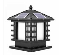 KNBVFHG Auto On/Off 3 Modes Solar Powered Column Lamp Modern Bronze Lantern Acrylic Pillar Head Lights Classical Garden Waterproof Pole Lights Fixture for Garden Yard Post Pole Pillar Landscape