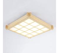 KNBVFHG Japanese Style Wooden Ceiling Lamp LED Nordic Ultra-Thin Ceiling Lights Recessed Installation Bedroom Lighting Fixture Tri-Color Dimming (3000K/4500K/6000K) Lounge Hallway Home Office Porch