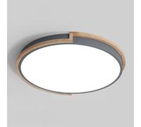 KNBVFHG LED Close to Ceiling Lamps Non-Dimmable Round Flush Ceiling Light Nordic Minimalist Round Lighting Fixture Ultra Thin Wooden Decoration Panel Lamp for Bedroom, Kitchen, Hallway, Laundry Room