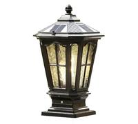 KNBVFHG Solar Powered Courtyard Pillar Lights European Style Waterproof Column Lamp American Outdoor Wall-Mounted Lamp Aluminum Fence Garden Deck Landscape for Garden, Patio, Gate & Driveway Lighting