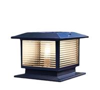 KNBVFHG Solar Villa Garden Courtyard Gate Lamp 1-Pack IP54 Waterproof Post Head Lamp with Pier Mount Vintage Pillar Cap Lamps Farmhouse Outdoor Pier Outdoor Post Light Fixture Courtyard, Porch,Street