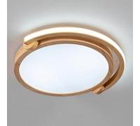 KNBVFHG Three-Color Dimming Ceiling Lamp LED Chinese Style Wooden Ceiling Lights Nordic Minimalist Creative Panel Lamps Thin Flat Modern Flush Mount Lighting Fixture Bedroom, Kitchen, Living Room