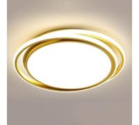 KNBVFHG Three-Tone Light Elegant Panel Lamps Acrylic Lampshade LED Ceiling Lights Easy Installation Flush Mount Lighting Fixture Warm Romantic Close to Ceiling Flat Light Kitchen, Living Room