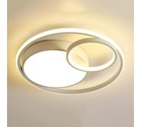 KNBVFHG Tri-Color Dimming LED Ceiling Lights Energy Saving Round Nordic Ceiling Lamps Side Emitting Design Lighting Fixture with Acrylic Lampshade Fashionable Flat Light Lounge Hallway Home Office