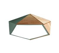 KNBVFHG Wood Art Geometric Diamond Lamp Flush-Mount Cool White Ceiling Light Fashion Creativity LED Panel Lighting Modern Colorful Indoor Decor Ceiling Fixture for Home,Kitchen,Hallway,Living Room