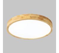 KNBVFHG Wooden Three-Tone LED Flat Light Recessed Installation Ceiling Lamp Modern Minimalist Fashionable Lighting Fixture Warm Romantic Elegant Panel Lamps Bedroom Living Room Kitchen Office Hallway