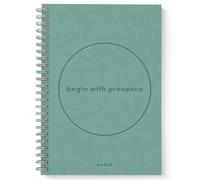 KNDRD Begin with Presence: A Mindfulness Journal for Women - Daily Guided Gratitude, Self Care & Anxiety Relief Prompts for Wellness and Personal Growth. A5 wellness journal - 3 months (Eucalyptus)