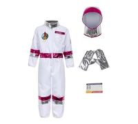 KNDSGOEWG Children's astronaut space suit Halloween costume cosplay set headwear gloves gift set