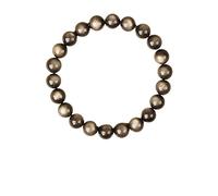KNDSSMY Natural Stone Adjustable Beaded Bracelet for Men, 8mm Golden Obsidian Stretch Bracelet, Handmade Beaded Bangle, Jewellery Gift for Men 8mm