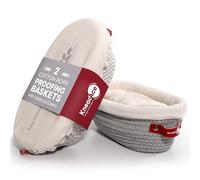 KneadAce Cotton Rope Banneton Proofing Basket Set, 2 x Oval With Liners & Covers for Artisan Bread Baking, Sourdough Baking Supplies