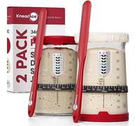 KNEADACE Pro Sourdough Bread Starter Kit - 34 oz Large Capacity Jar with 5 Unique Features for Perfect Sourdough Bread