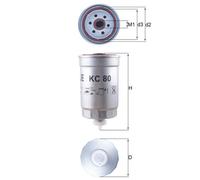 Fuel Filter KC80 Mahle 3B0127400 3B0819817 3B0127400C 8D0127435 190660 79843244