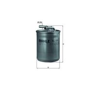 Mahle Original Fuel Filter KL494 5Z0127401 - Fits SKODA Rapid 1.6D (2012-2019)