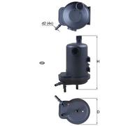 KNECHT KL 633D Fuel filter for NISSAN,RENAULT