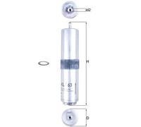 Fuel filter In-Line Filter KL 763D MAHLE for ALPINA BMW