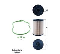 KNECHT KX 200D/S Fuel filter for VW