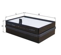 MAHLE LA432 Cabin Pollen Interior Air Filter 165mm Length 68mm Height For SCANIA