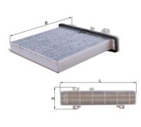MAHLE LAK 589 Interior Cabin Air Filter - Carbon Activated Pollen Filter - with odor protection - Car