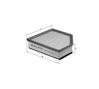 MAHLE LX 1593/2 Air filter