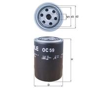 MAHLE Oil Filter Spin On - OC59